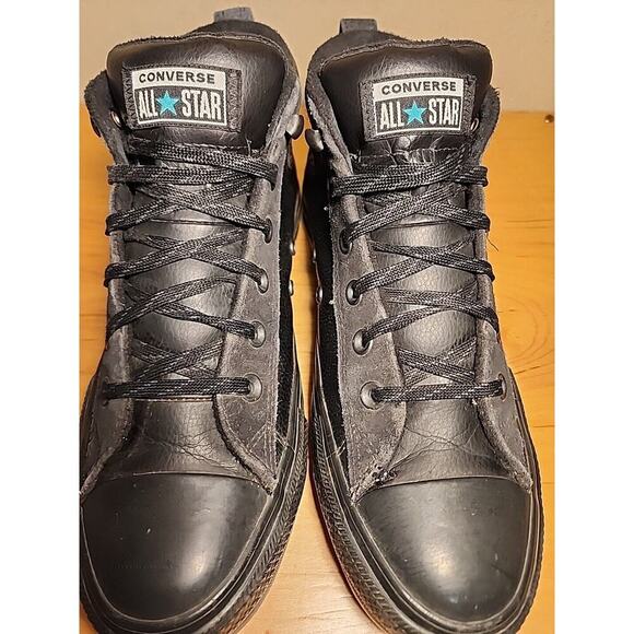 Converse All Star Street Mid Boot Sneaker Leather Mens Sz 8 Womens 9.5- 10 - Picture 5 of 10